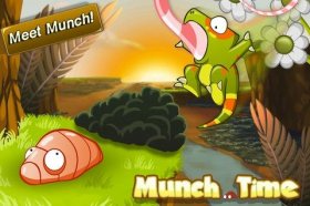 Munch Time - помогите хамелеону добраться до червя